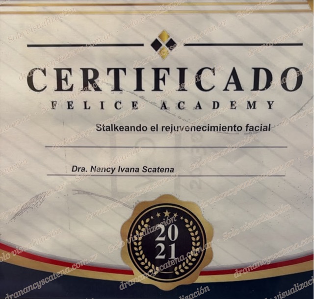 Certificado: Stalkeando el rejuvenecimiento facial — Felice Academy, 2021